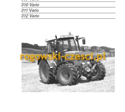 Instrukcja obsługi Fendt Vario 309, 310, 311, 312 po polsku