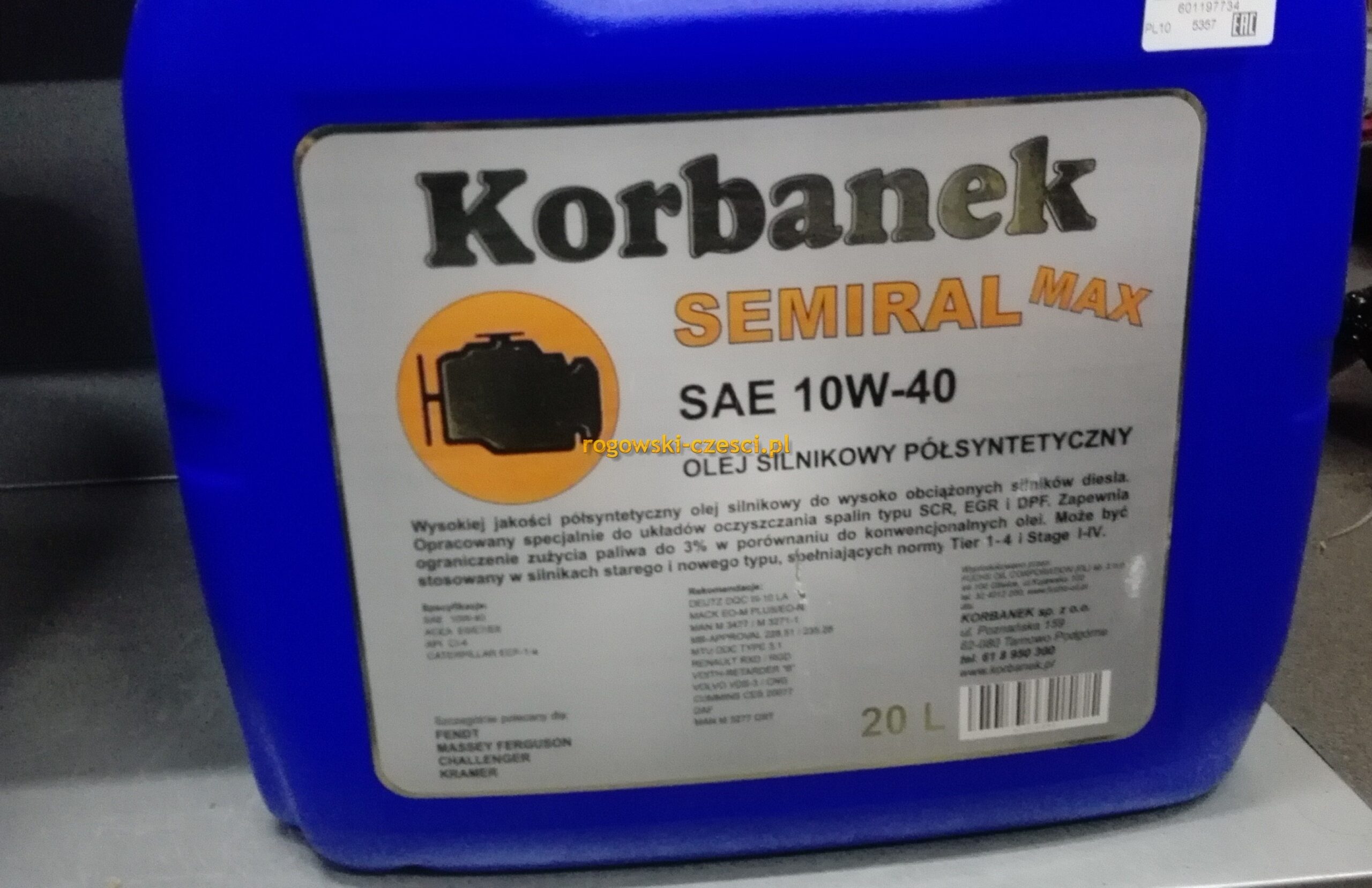 Olej silnikowy 10W-40 MC 20L MC MAX