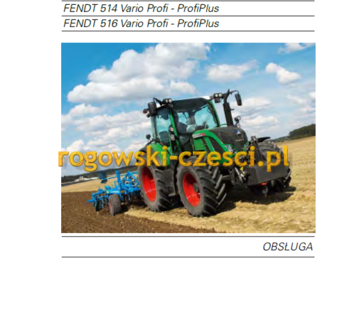 Instrukcja Obsługi Fendt Vario Profi 512, 513, 514, 516