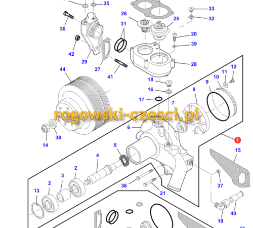 Pompa wody Massey Ferguson Sisu V837079839, V836867628