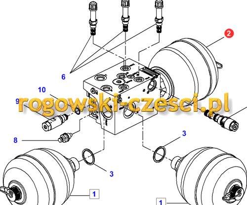 Akumulator hydrauliczny Massey 1,4l 6249033M1