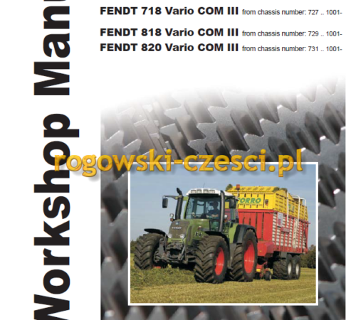 Książka napraw Fendt Vario 700 , 818, 820